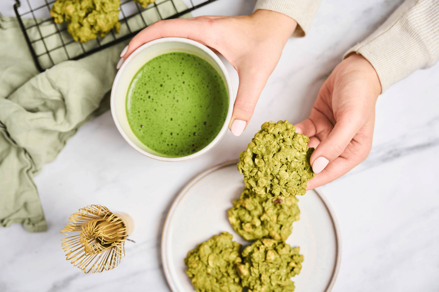 haferkekse mit matcha