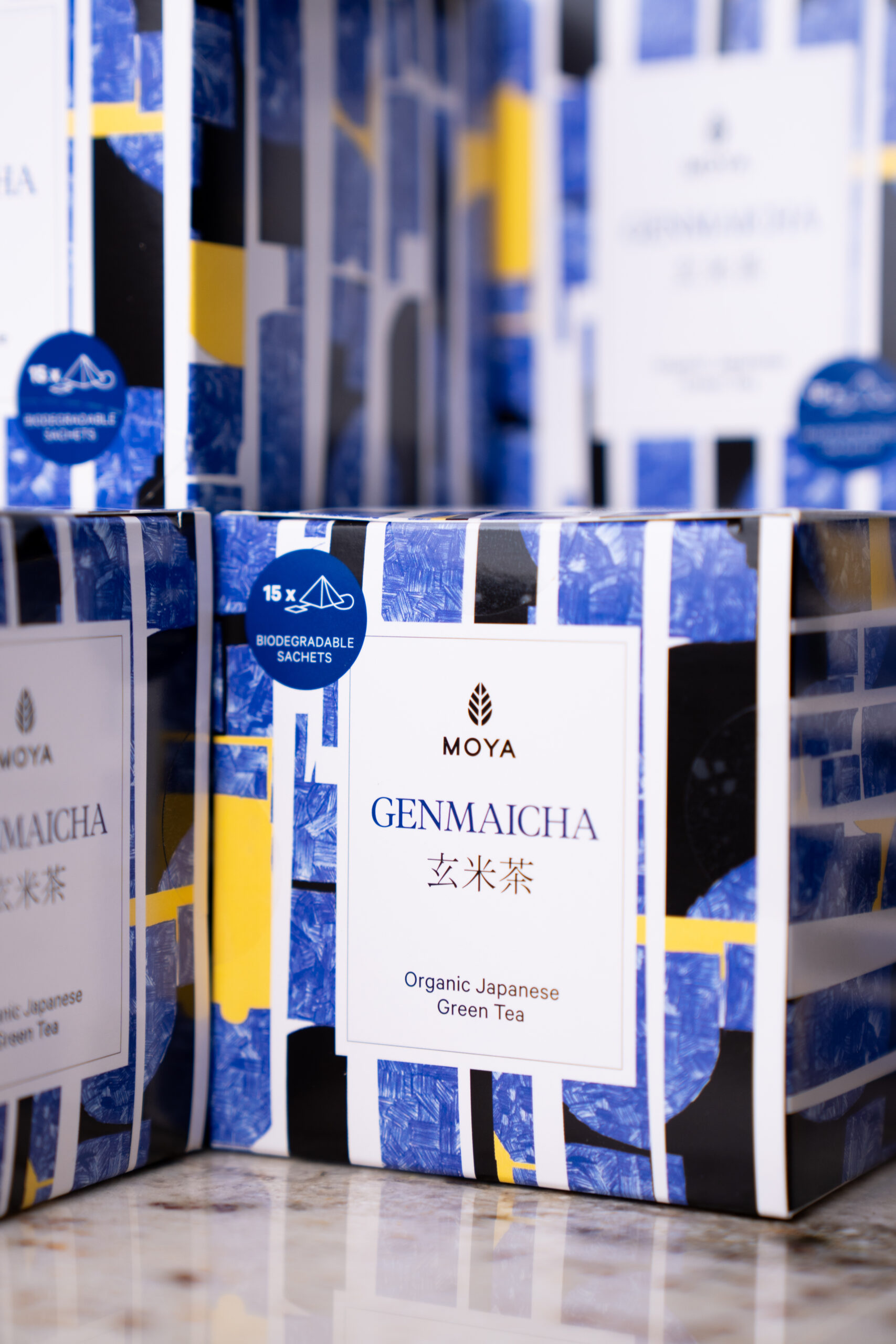 Moya Genmaicha japanischer Bio-Tee in Teebeuteln