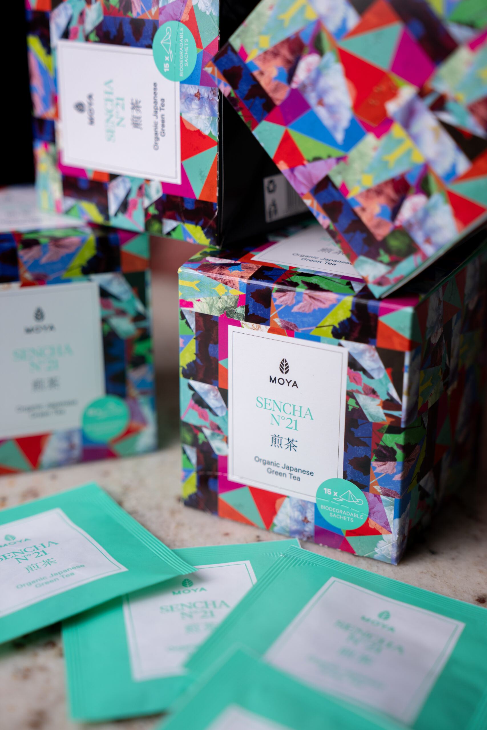 Moya Sencha japanischer Bio-Tee in Teebeuteln